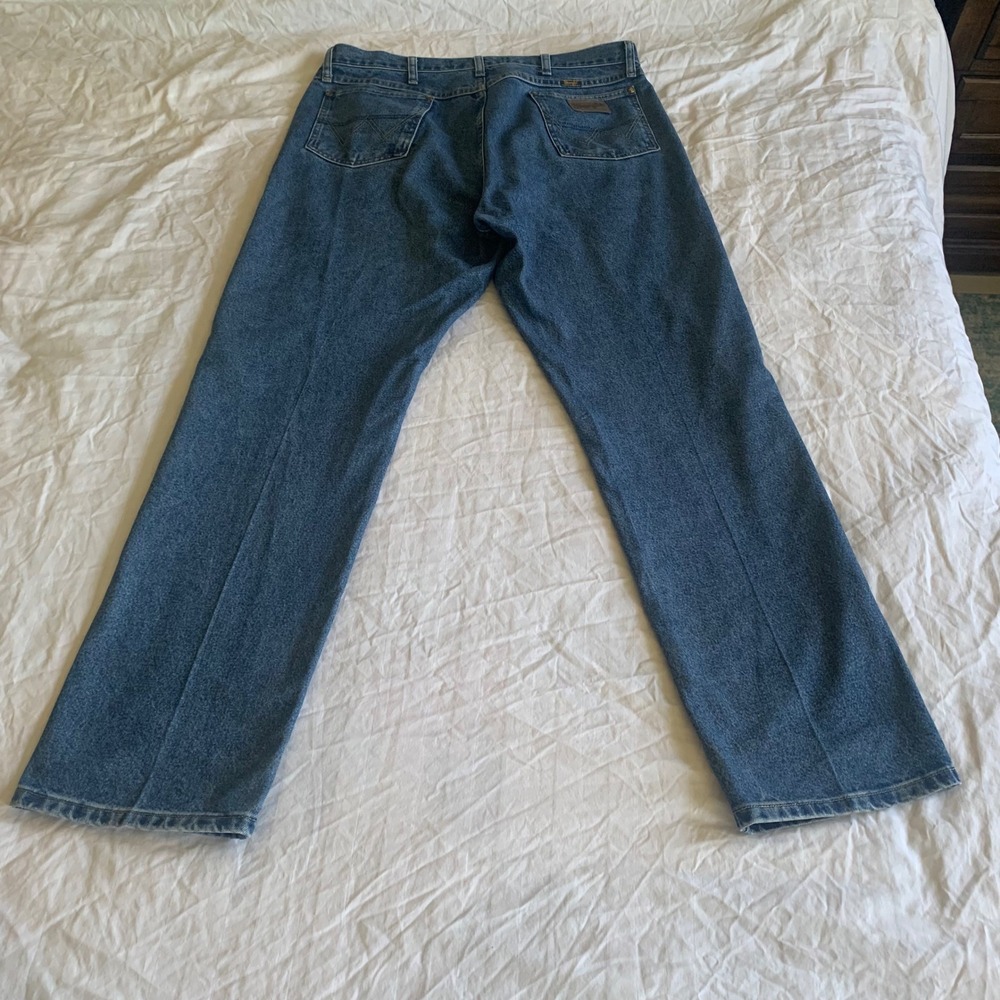 Wrangler George Strait 36x34 Straight Leg Cowboy Jeans Medium Wash 1031MGSHD